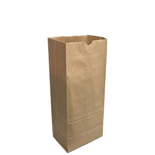 8lb Kraft Paper Bag 500/cs 6.125x4x12.4"