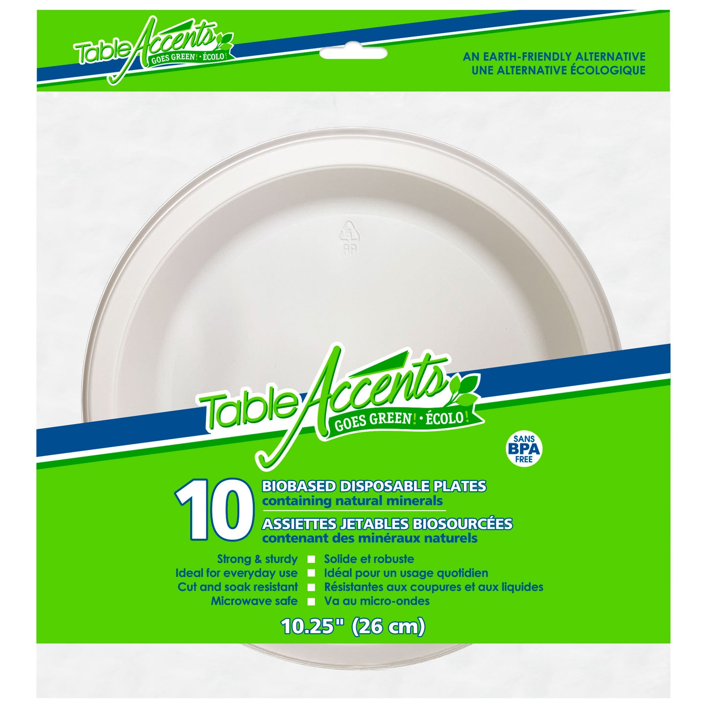 10.25"  Plates Biobased 10/pk