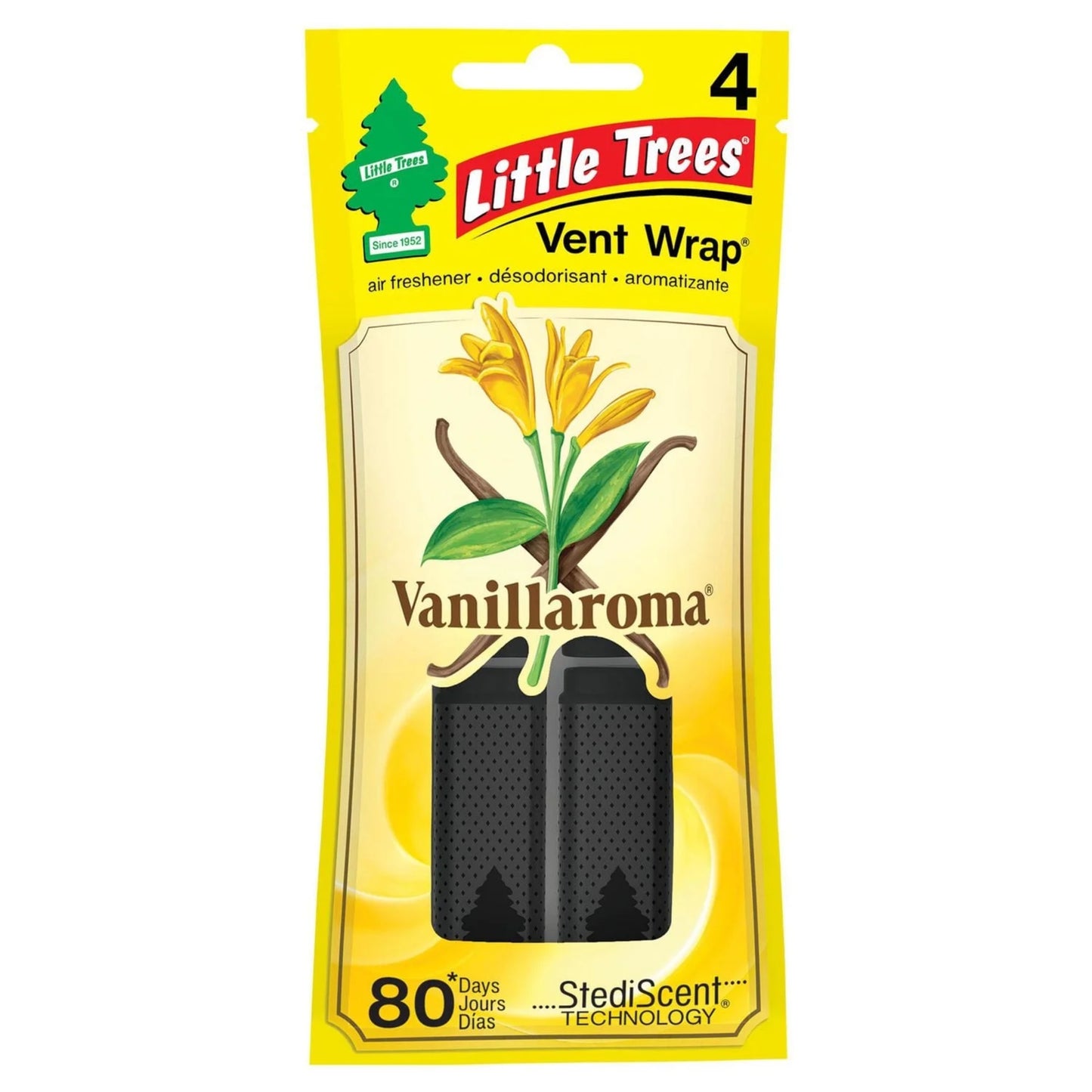 Little Trees Vent Wrap Vanillaroma 4/pk