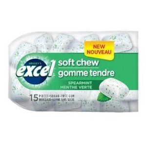 Excel Soft Chew Spearmint Gum 15's 8/bx