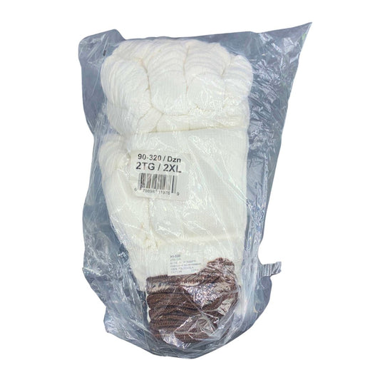 320 White Loose Fit  Knit Glove X-Large