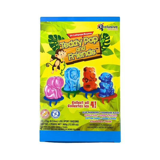 Teddy Pop & Friends Lollipops 15g 24/bx