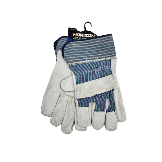 Cowsplit Lined Glove Lg #399 Blue/Green All Season