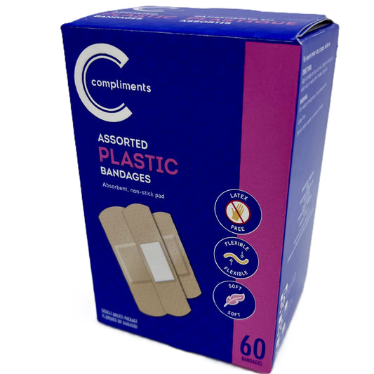 Compliments Plastic Bandages 60ct