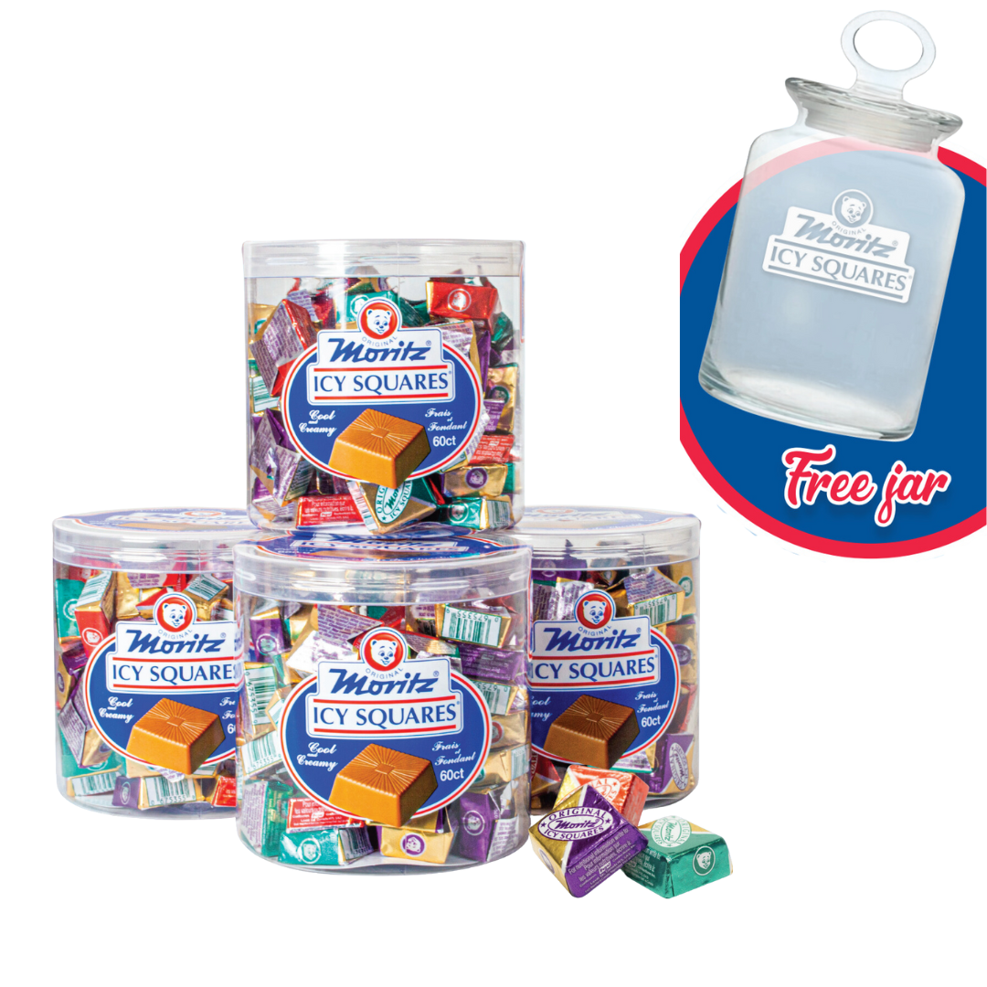 Icy Square Prepack 4 - 60ct Tubs 304041 Free Gift