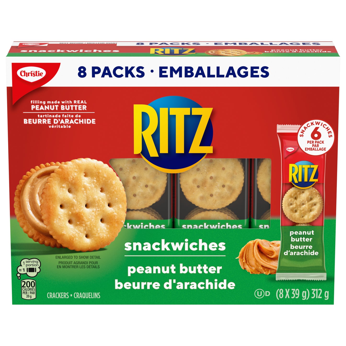 Ritz Snackwiches Peanut Butter 8x39g