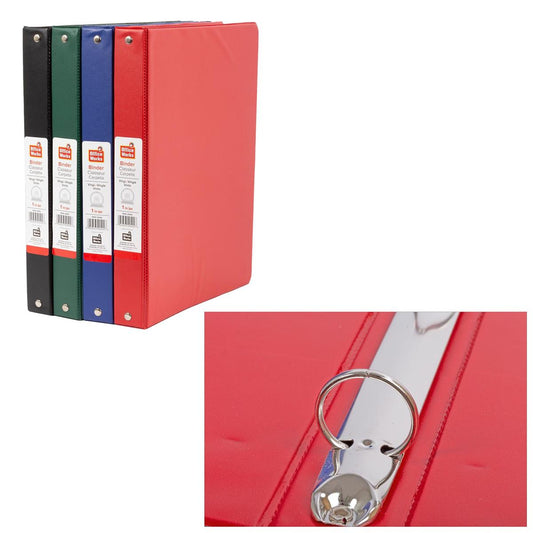 O-Ring 1" Vinyl Binder, 4 Assorted colours