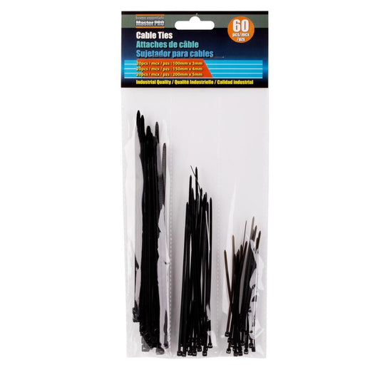 Master Pro 60pc 3-size Cable Ties