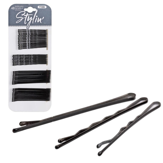 Stylin 48pc Bobby Pin Black Variety Pack