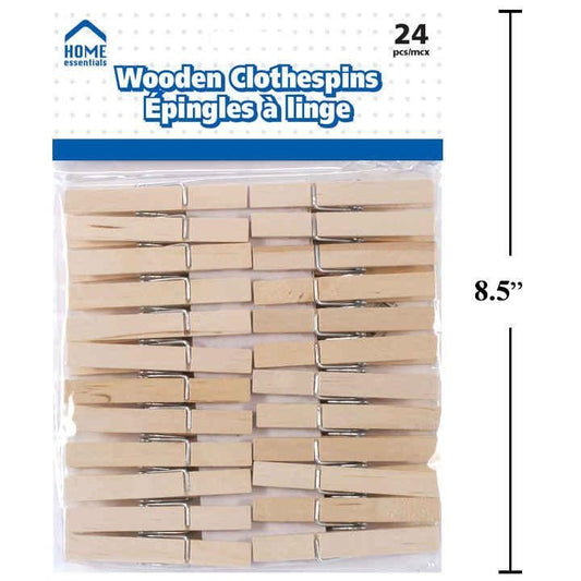 H.E. 24pc Wooden Clothes Pins