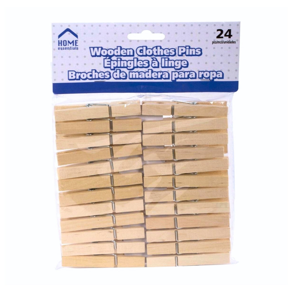 H.E. 24pc Wooden Clothes Pins