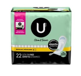 U By Kotex Clean&Secure Regular Ultra Thin Pads 22