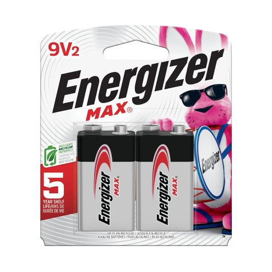 Energizer Max Alkaline Batteries 9V 2ct