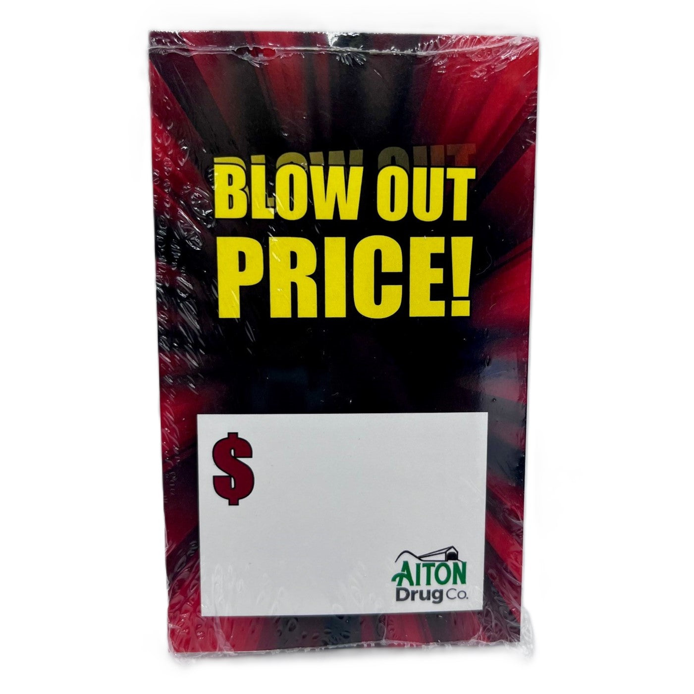 "Blow out price" Tags 25/pk