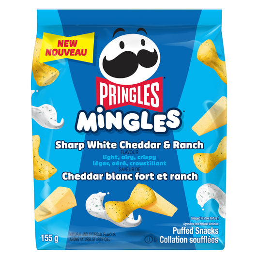 Pringles Mingles  Sharp White Cheddar 155g 6/cs