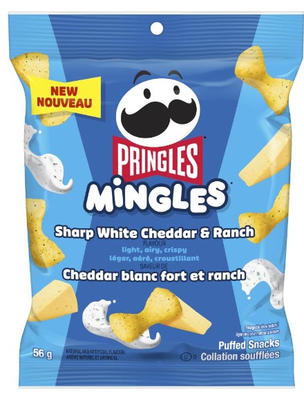 Pringles Mingles Sharp Whiter Cheddar 56g 6/cs