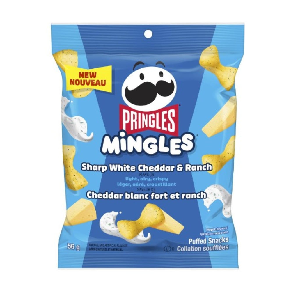 Pringles Mingles Sharp Whiter Cheddar 56g 6/cs