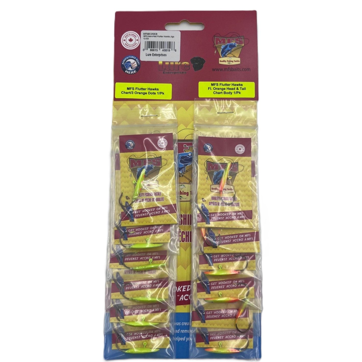 #1 Flutter Hawk Jigs Asst'd 12/cd