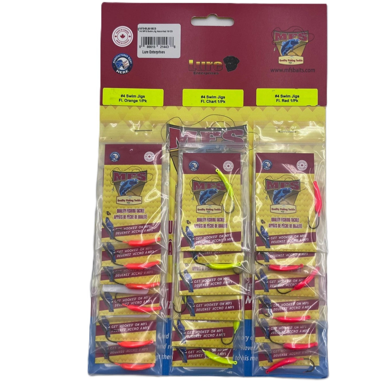 #4 FL Swim Jigs Asst'd 18/cd