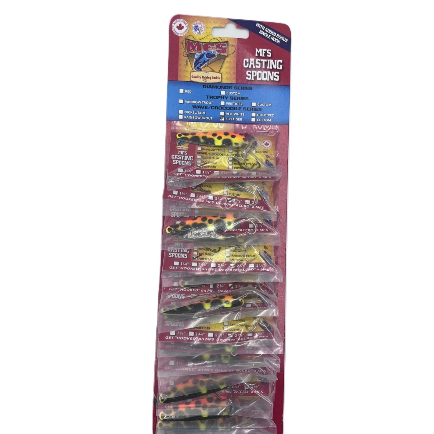 2 7/8" Heavy Wave Spoon Firetiger 12/cd