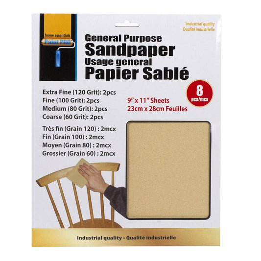 H.E. Paint Pro, 8-pc Sandpaper