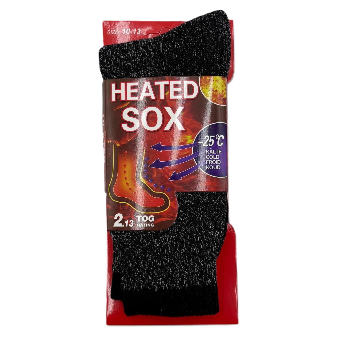 Men's Heated Sox Size 10-13 1/pk