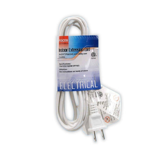 2m Indoor White Extension Cord 86956