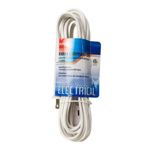 4.5m Indoor White Extension Cord 86958