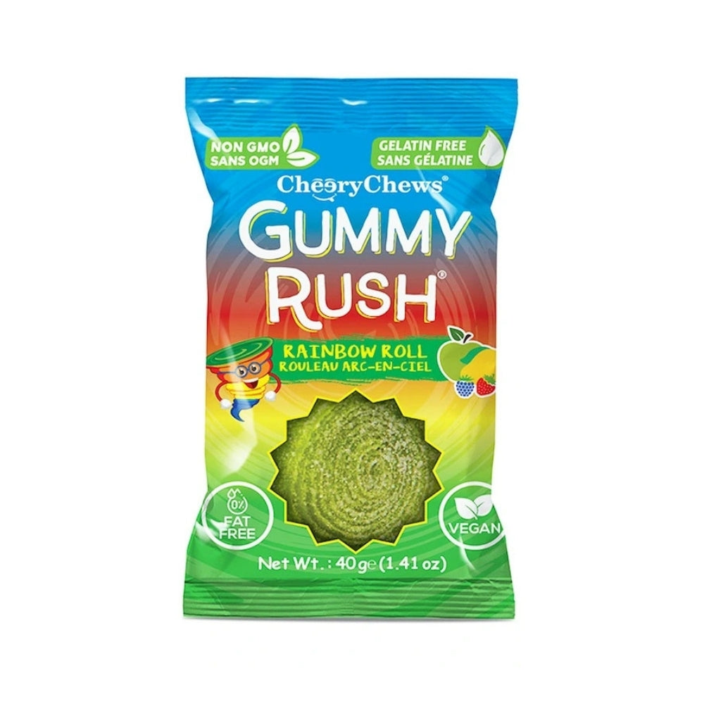 Gummy Rush Rolls Rainbow 40g 12/bx