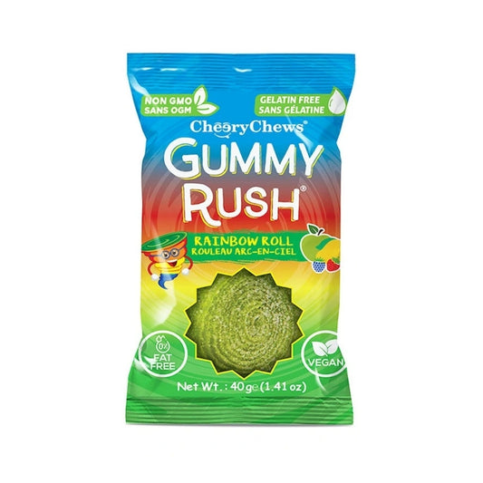 Gummy Rush Rolls Rainbow 40g 12/bx