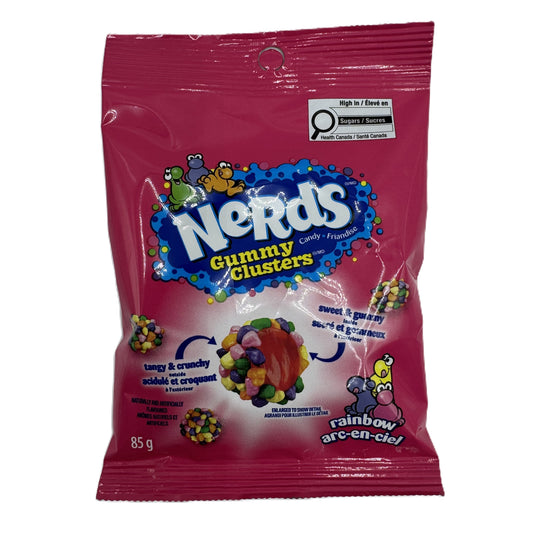 Nerds Gummy Clusters Rainbow 85g 12/cs