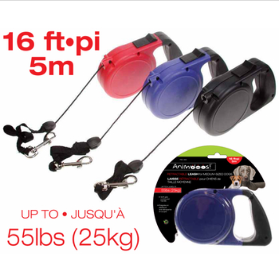 16' Retractable Leash for Medium Dogs up to 55lb