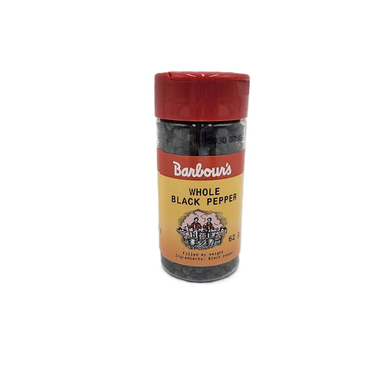 Barbours Whole Black Pepper 62g
