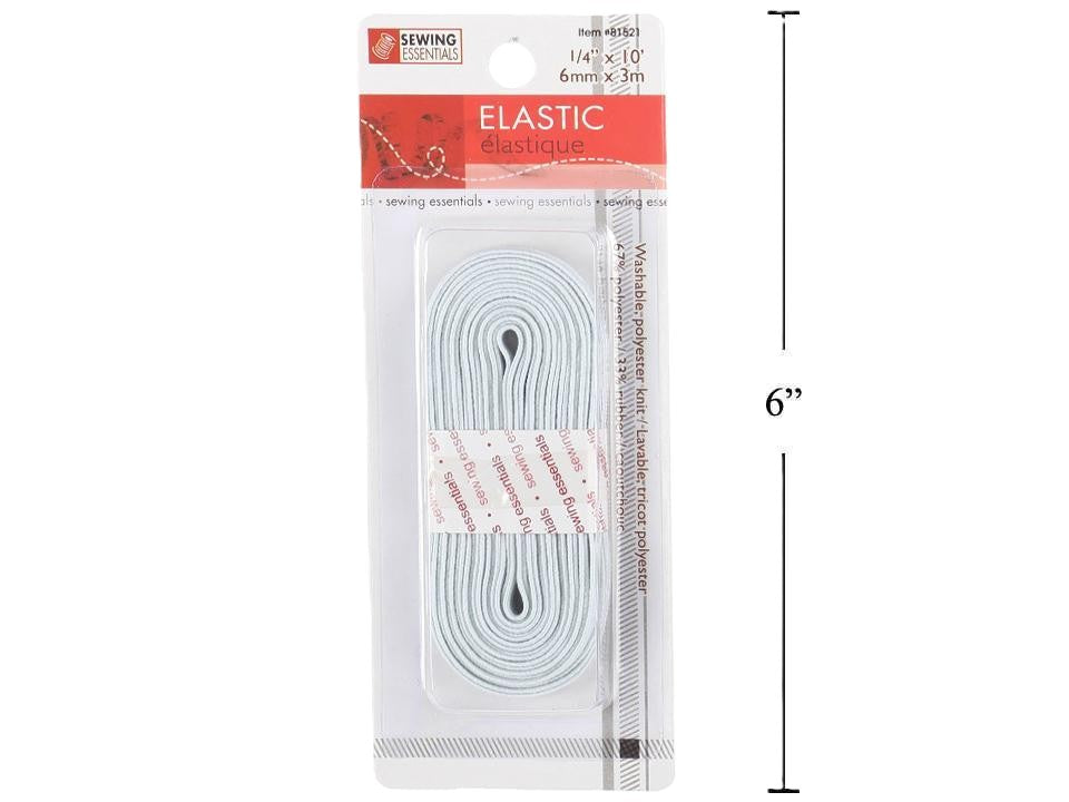 Sewing Essentials White Elastic 1/4"x10'