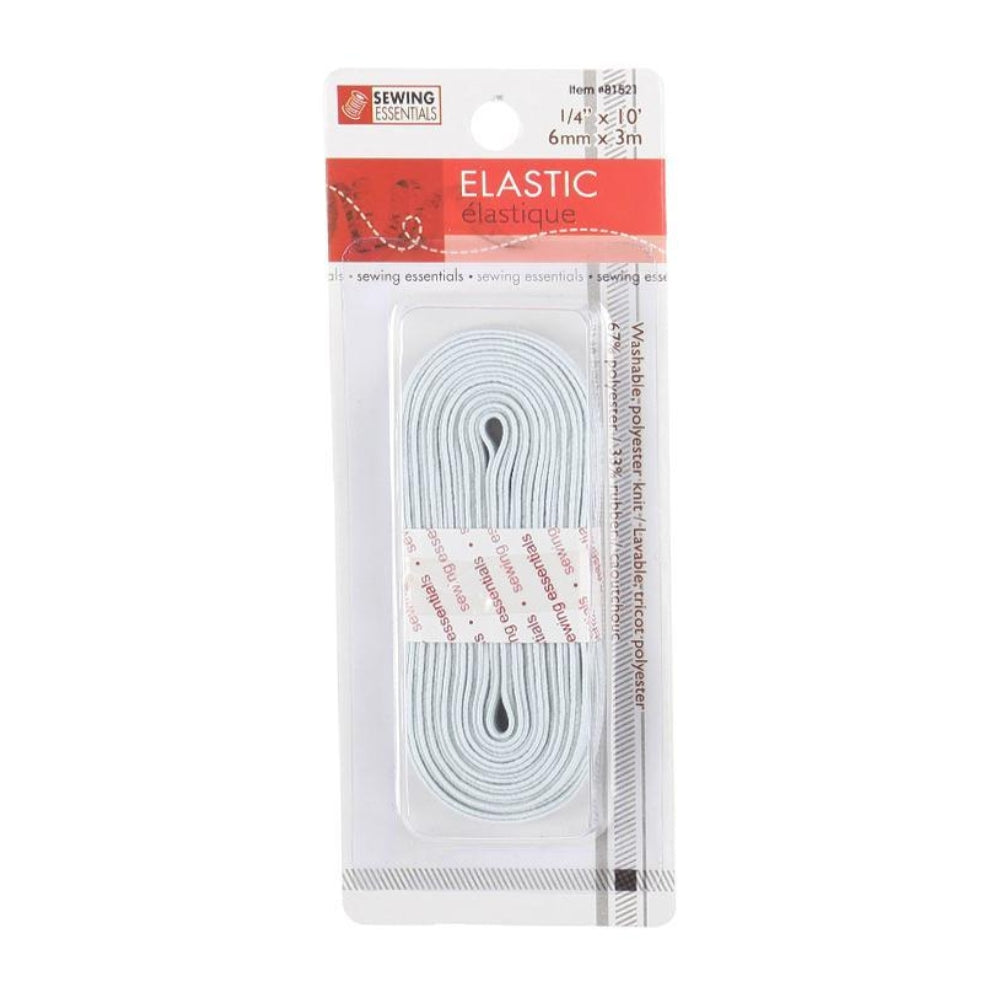 Sewing Essentials White Elastic 1/4"x10'