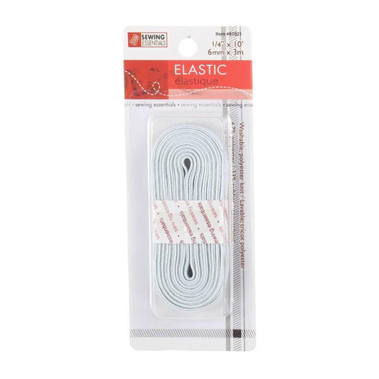 Sewing Essentials White Elastic 1/4"x10'