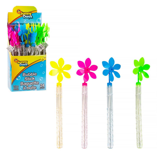 Sunny Dayz Windmill Bubble Wand 110ml, 4 assorted