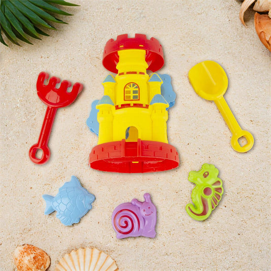 Sunny Days 6pc Yellow Castle Beach Playset