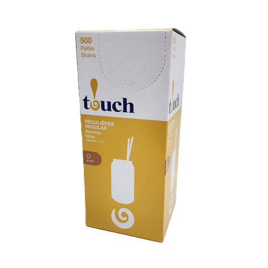 Plastic Straw 8" White Regular 500/bx
