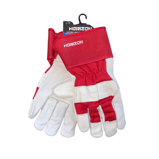 Cowhide Pile Lined Red Gloves Size XL