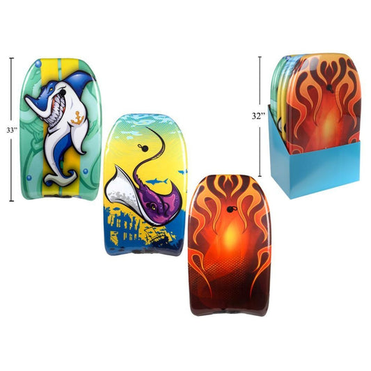 33" Foam Bodyboard 6/ds, 3 assorted designs