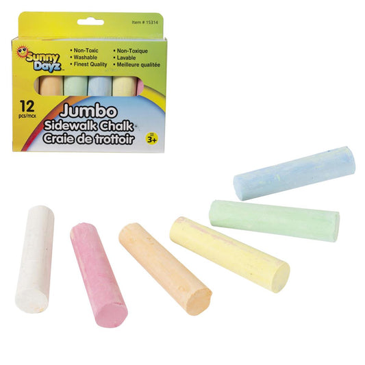 Sunny Dayz 12ct Jumbo Sidewalk Chalk
