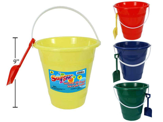Sunny Dayz 9" Sand Pail w/Shovel