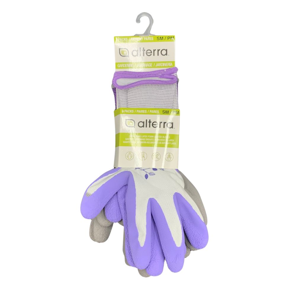 Alterra Latex Foam Coated Gloves 3pr/pk 751182AT/3