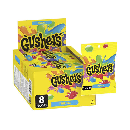 Fruit Gushers Tropical 120g 8/bx