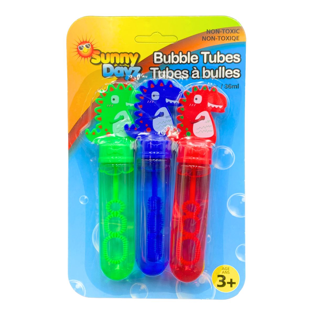 Sunny Dayz 3 pk Dino Bubble Wands 36ml