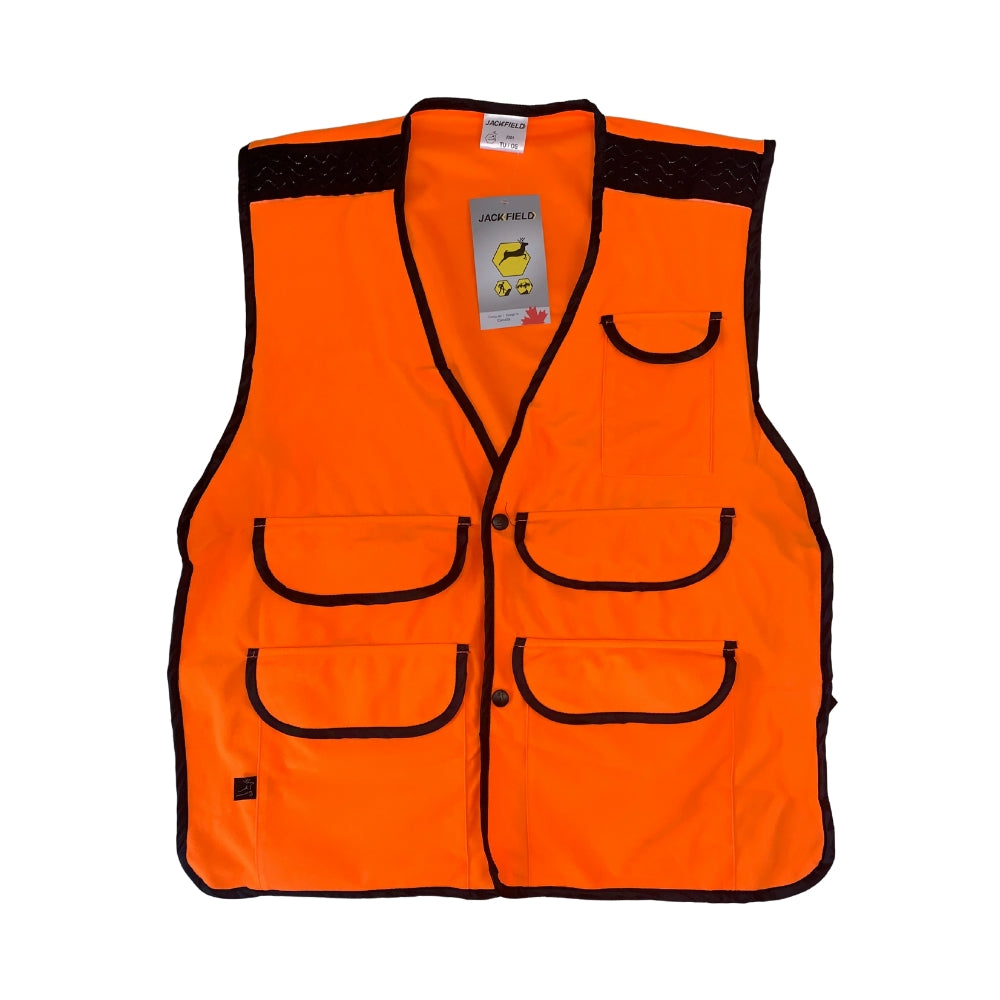 Adult Orange Fleece Vest J301