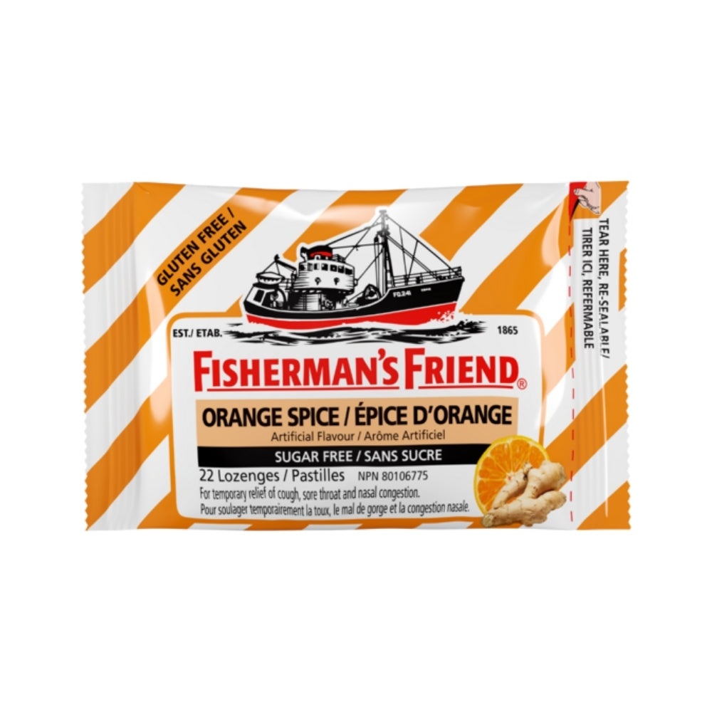 Fisherman's Friend Orange Spice Sugar Free 8/bx