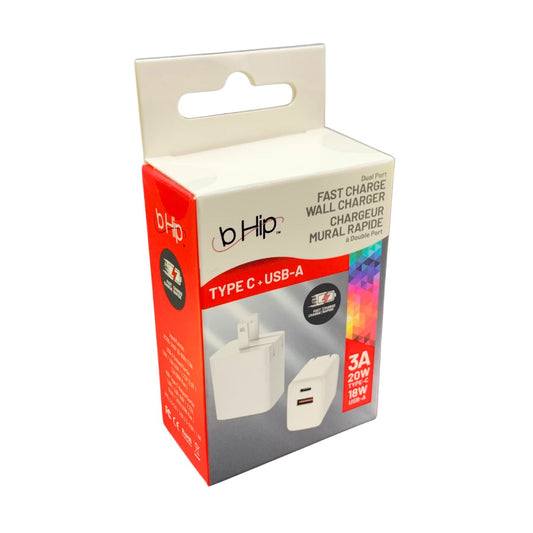 5140Bhip Rapid Charge Dual Type C +USB Wall Charge