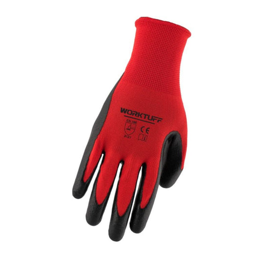 Nitrile Coated Palm Red Polyester Linerl Lg10/pk
